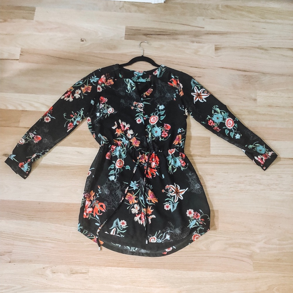 Long Sleeved Floral Dress